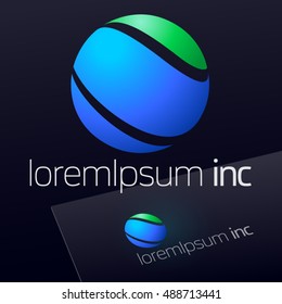 Abstract vector sign. Logo for Ecology, Pharmacy, Cosmetic activity