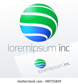 Abstract vector sign. Logo for Ecology, Pharmacy, Cosmetic activity