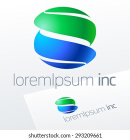 Abstract vector sign. Logo for Logotype for Ecology, Pharmacy, Cosmetic activity