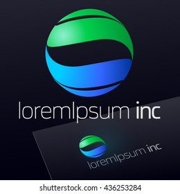 Abstract vector sign. Logo for Logotype for Ecology, Pharmacy, Cosmetic activity