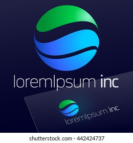 Abstract vector sign. Logo for Logotype for Ecology, Pharmacy, Cosmetic activity