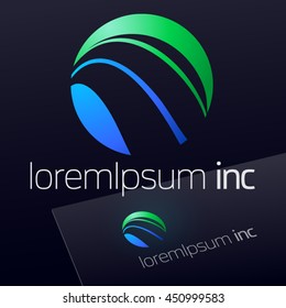 Abstract vector sign. Logo for Logotype for Ecology, Pharmacy, Cosmetic activity