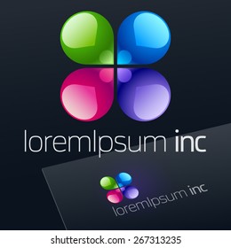 Abstract vector sign. Logo for Media, Fashion, Cosmetics   