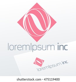 Abstract vector sign. Logo for Media, Fashion, Cosmetic, Beauty activity