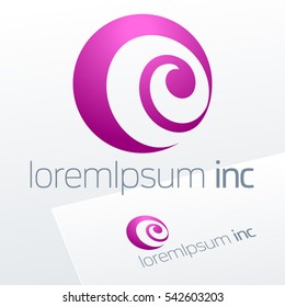 Abstract vector sign. Logo for Media, Fashion, Cosmetics