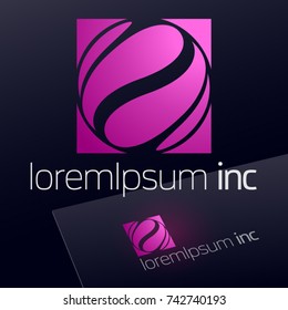 Abstract vector sign. Logo for Media, Fashion, Cosmetics