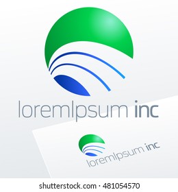 Abstract vector sign. Logo for Pharmacy, Cosmetic and Ecology activity