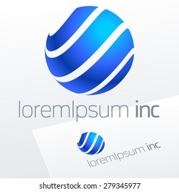 Abstract vector sign. Logotype for Business, Technology, Corporation.