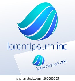 Abstract vector sign. Logotype for Business, Technology, Corporation