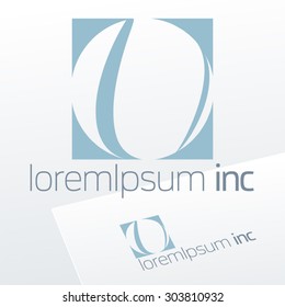 Abstract vector sign. Logotype for Business, Technology, Corporation.