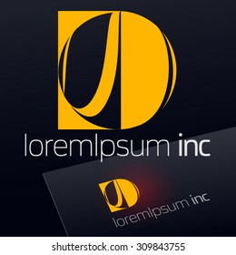 Abstract vector sign. Logotype for Business, Corporation, Technology