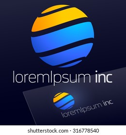 Abstract vector sign. Logotype for Business, Technology, Corporation.