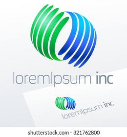Abstract vector sign. Logotype for Business, Technology, Corporation.