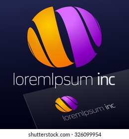 Abstract vector sign. Logotype for Business, Technology, Corporation.