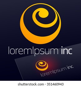 Abstract vector sign. Logotype for Business, Technology, Corporation.