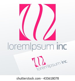 Abstract vector sign. Logotype for Business, Cosmetics, Fashion
