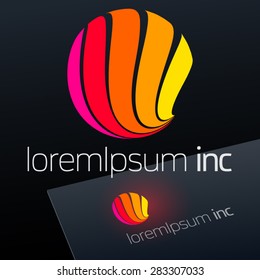 Abstract vector sign. Logotype for Cosmetics, Fashion 
