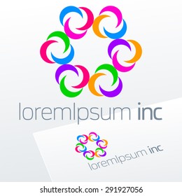 Abstract vector sign. Logotype for Cosmetics, Fashion 