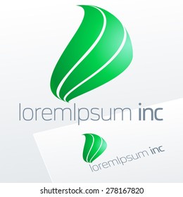 Abstract vector sign. Logotype for Ecology, Pharmacy, Medicine activity