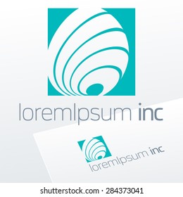 Abstract vector sign. Logotype for Ecology, Pharmacy, Cosmetic activity