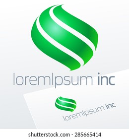 Abstract vector sign. Logotype for Ecology, Pharmacy, Medicine activity