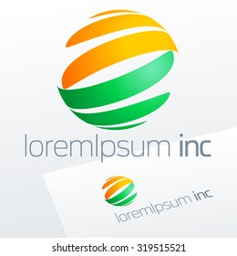 Abstract vector sign. Logotype for Ecology, Pharmacy, Cosmetic activity