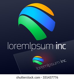 Abstract vector sign. Logotype for Ecology, Pharmacy, Cosmetic activity