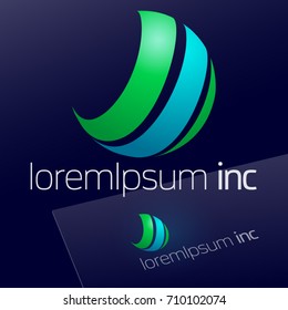 Abstract vector sign. Logotype for Ecology, Pharmacy, Medicine activity 