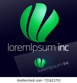 Abstract vector sign. Logotype for Ecology, Pharmacy, Medicine activity 