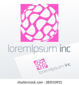 Abstract vector sign. Logotype for Fashion, Cosmetics