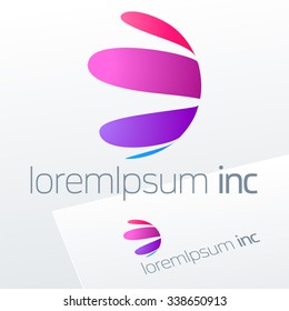 Abstract vector sign. Logotype for Media, Fashion, Cosmetics