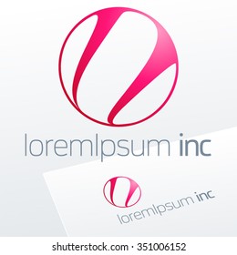 Abstract vector sign. Logotype for Media, Fashion, Cosmetics