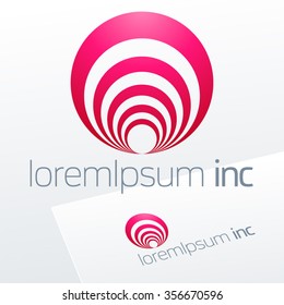 Abstract vector sign. Logotype for Media, Fashion, Cosmetics