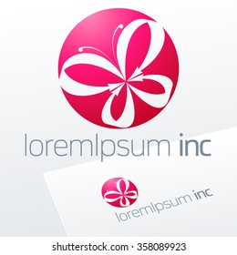 Abstract vector sign. Logotype for Media, Fashion, Cosmetics