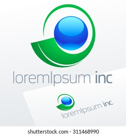 Abstract vector sign. Logotype for Pharmacy, Cosmetic, Ecology business