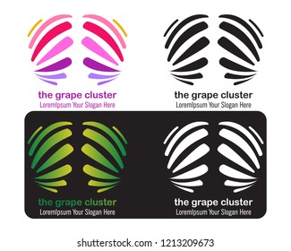 Abstract vector sign in sphere shape. Logo for Business, Technology, Corporation. Earth logo design with stripes