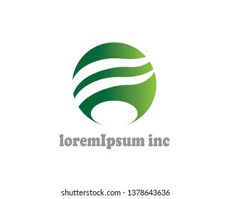 Abstract vector sign in sphere shape. Logotype for Business, Technology, Corporation, - Vector
