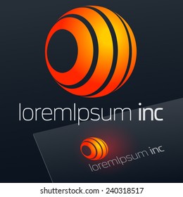 Abstract vector sign in sphere shape.