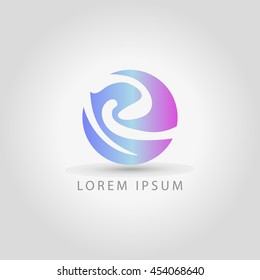 Abstract vector sign in sphere shape.
