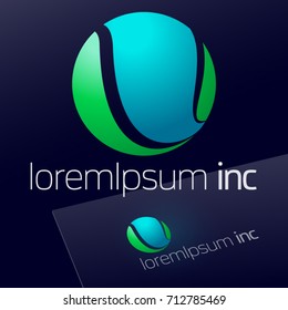 Abstract vector sign in sphere shape. Logotype for Ecology, Pharmacy, Medicine activity