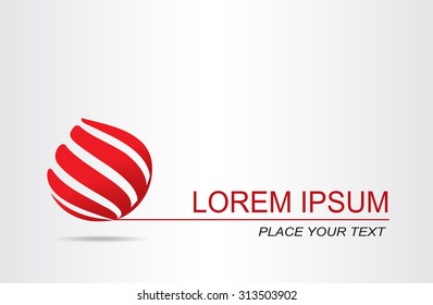 Abstract vector sign. Template for logotype.