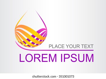 Abstract vector sign. Template for logotype.