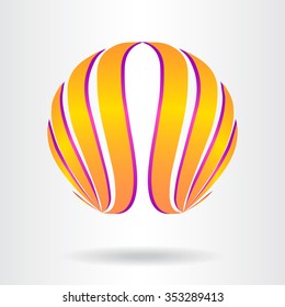 Abstract vector sign. Template for logotype.