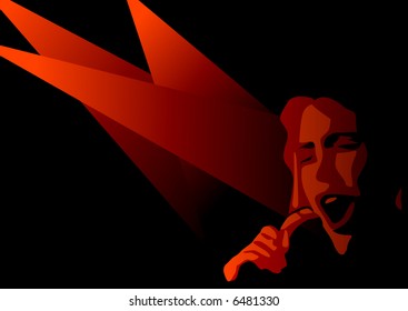 Abstract vector of a singer