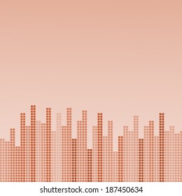 Abstract vector sityscape silhouette