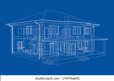 40,947 House exterior blueprint Images, Stock Photos & Vectors ...