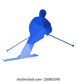 Abstract vector skier