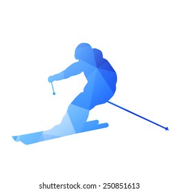 Abstract vector skier