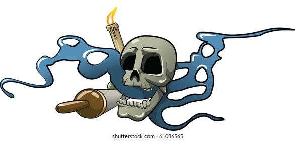 Abstract vector skull illustration.