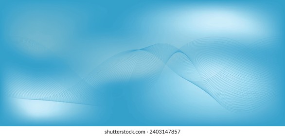 Abstract vector sky white teal blue background. Winter banner